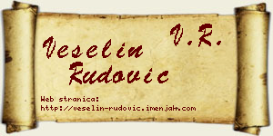 Veselin Rudović vizit kartica